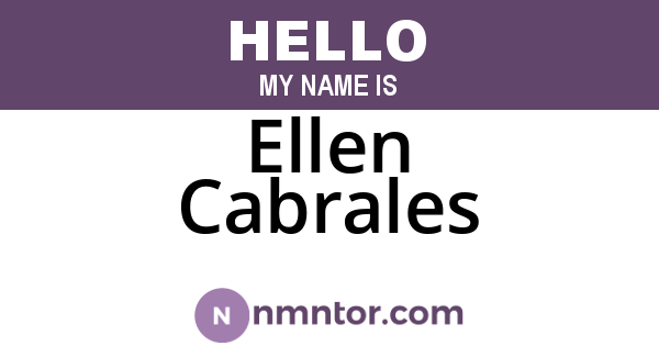 Ellen Cabrales
