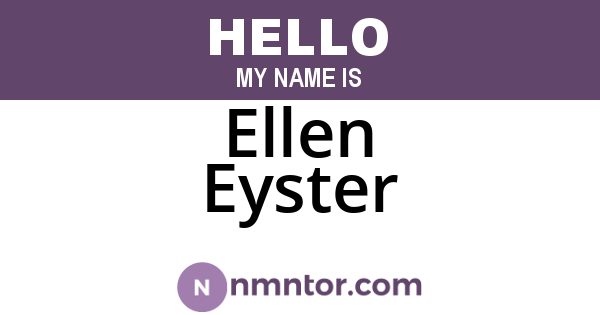 Ellen Eyster