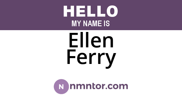 Ellen Ferry
