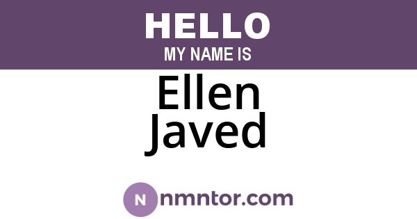 Ellen Javed