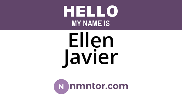 Ellen Javier