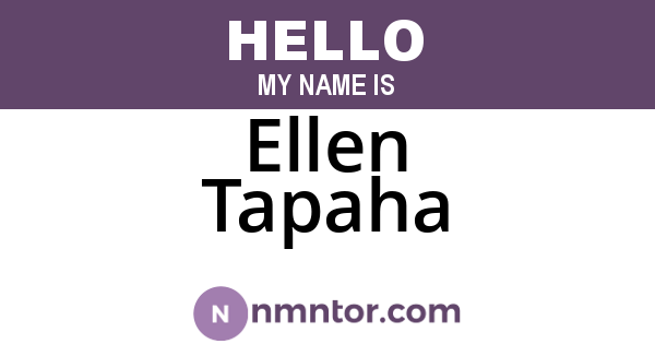 Ellen Tapaha