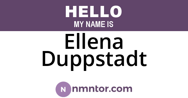 Ellena Duppstadt