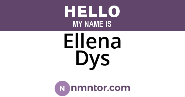 Ellena Dys