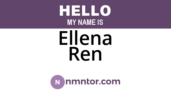 Ellena Ren