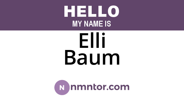 Elli Baum