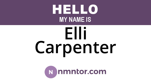 Elli Carpenter