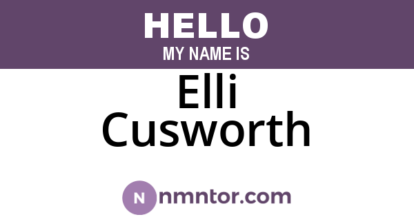 Elli Cusworth