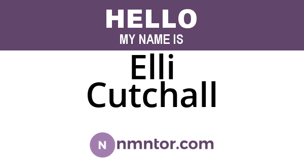 Elli Cutchall