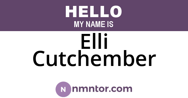 Elli Cutchember