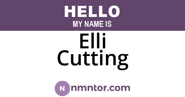 Elli Cutting