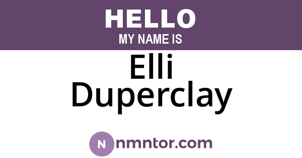 Elli Duperclay