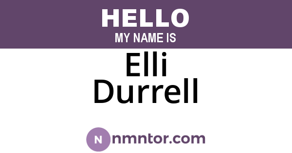 Elli Durrell