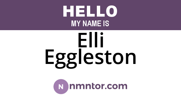 Elli Eggleston
