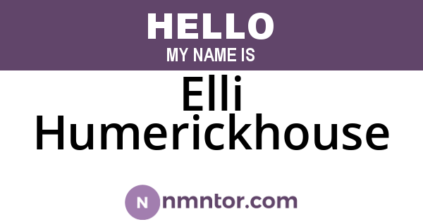 Elli Humerickhouse