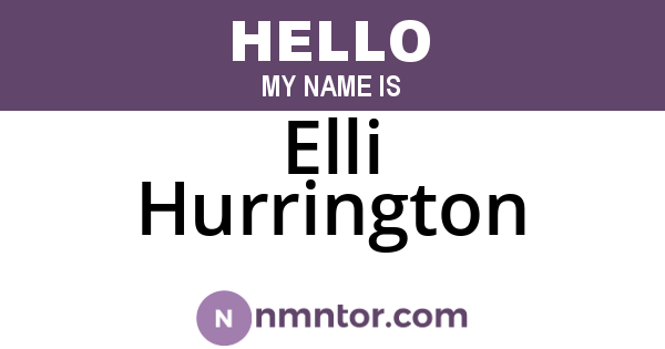 Elli Hurrington