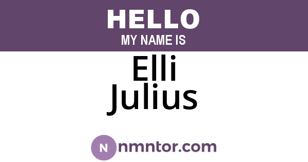Elli Julius