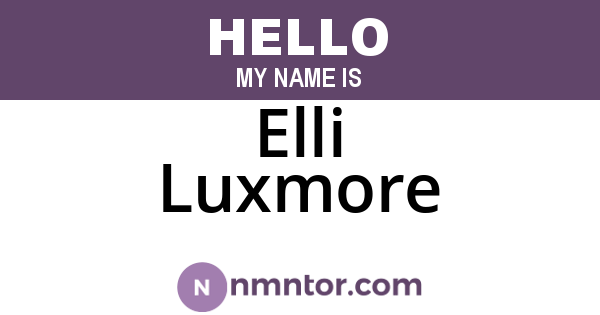 Elli Luxmore