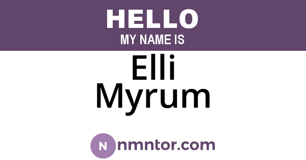 Elli Myrum