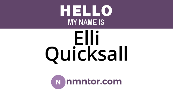 Elli Quicksall