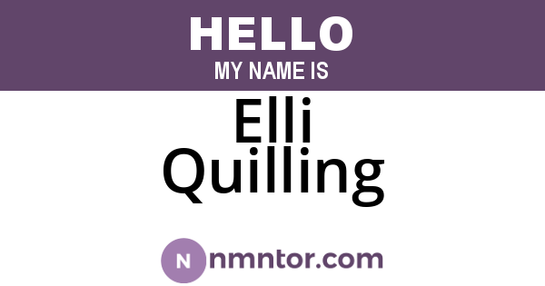 Elli Quilling