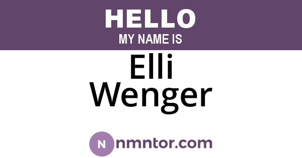Elli Wenger