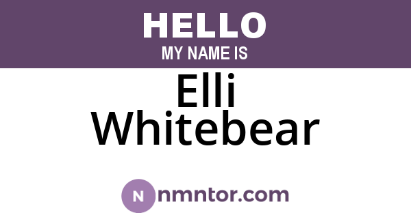 Elli Whitebear