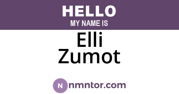 Elli Zumot