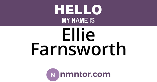 Ellie Farnsworth