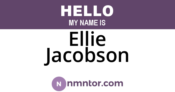 Ellie Jacobson
