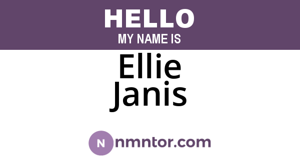 Ellie Janis