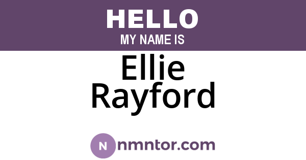 Ellie Rayford