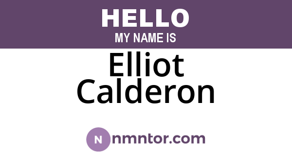Elliot Calderon