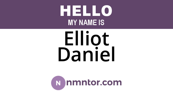 Elliot Daniel