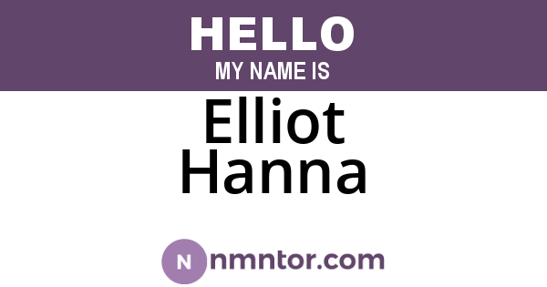 Elliot Hanna