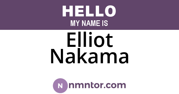 Elliot Nakama