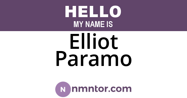 Elliot Paramo