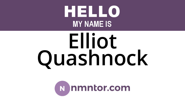 Elliot Quashnock