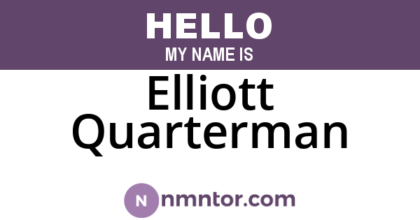 Elliott Quarterman
