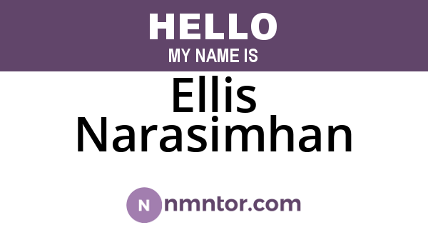 Ellis Narasimhan