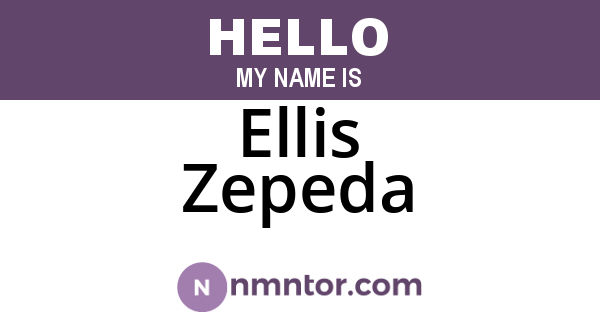 Ellis Zepeda