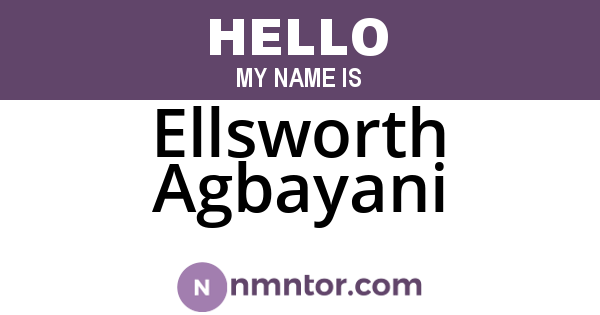 Ellsworth Agbayani