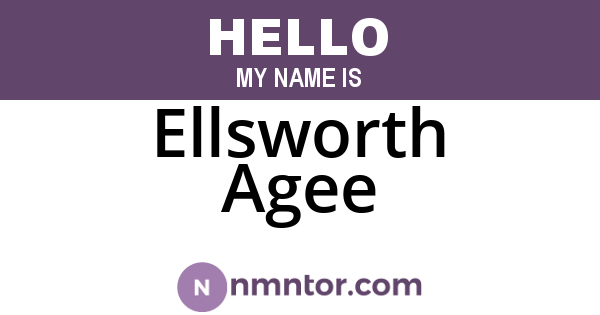 Ellsworth Agee