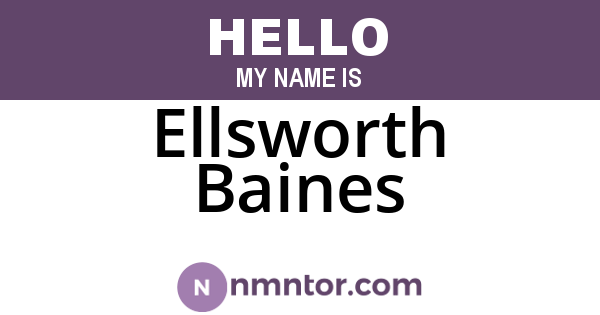 Ellsworth Baines