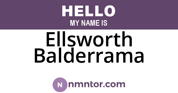 Ellsworth Balderrama