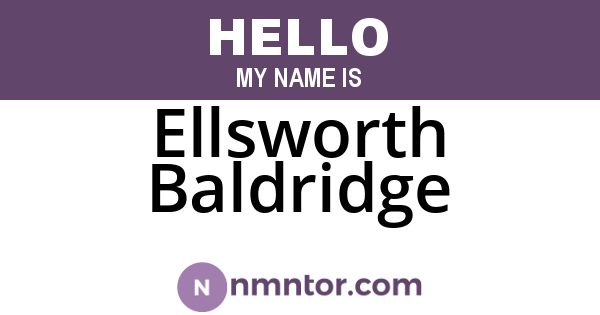 Ellsworth Baldridge