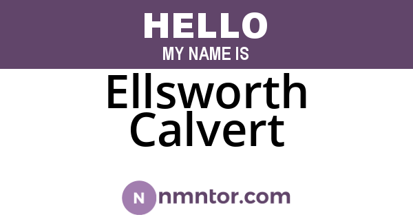 Ellsworth Calvert