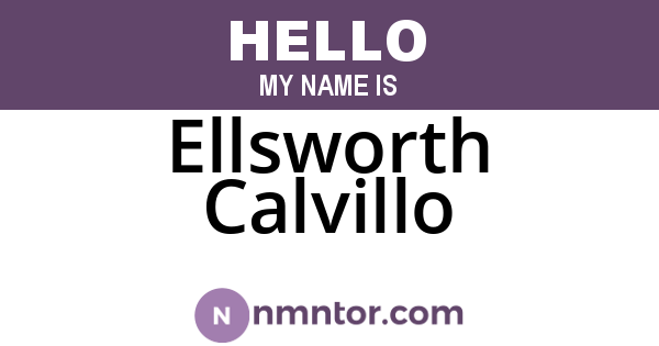 Ellsworth Calvillo