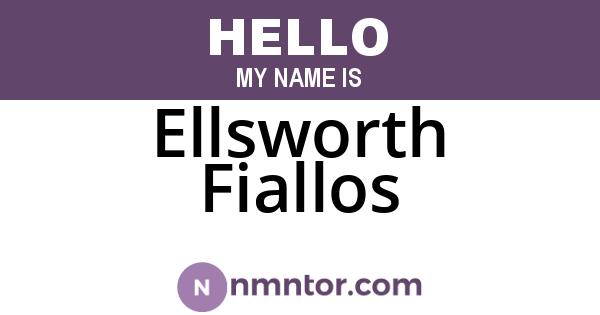 Ellsworth Fiallos