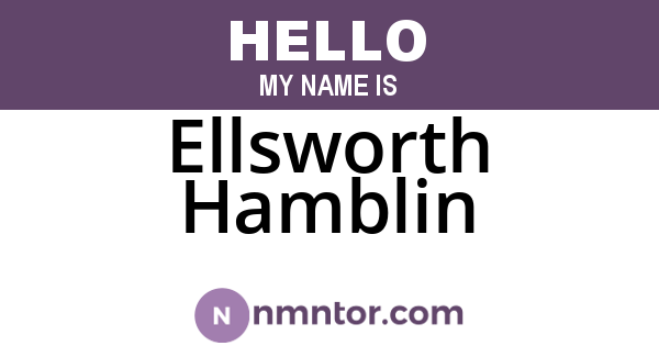 Ellsworth Hamblin